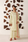Farasha Summer Melody Embroidered Lawn Unstitched 3Pc Suit - Butter Glow