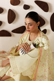 Farasha Summer Melody Embroidered Lawn Unstitched 3Pc Suit - Butter Glow