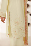 Farasha Summer Melody Embroidered Lawn Unstitched 3Pc Suit - Butter Glow