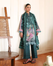 Roheenaz Eclat Gerden Printed Lawn Unstitched 3Pc Suit - BUTTERCUP BLOOM
