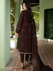 Afsaneh by Mahnur Embroidered Karandi Unstitched 3Pc Suit D-09 Cachee
