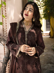 Afsaneh by Mahnur Embroidered Karandi Unstitched 3Pc Suit D-09 Cachee