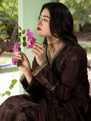 Afsaneh by Mahnur Embroidered Karandi Unstitched 3Pc Suit D-09 Cachee