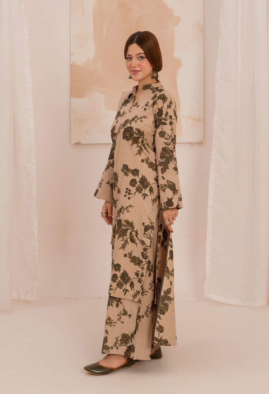 Feathers Digital Printed Dhanak Unstitched 3Pc Suit CALVORE-FT589