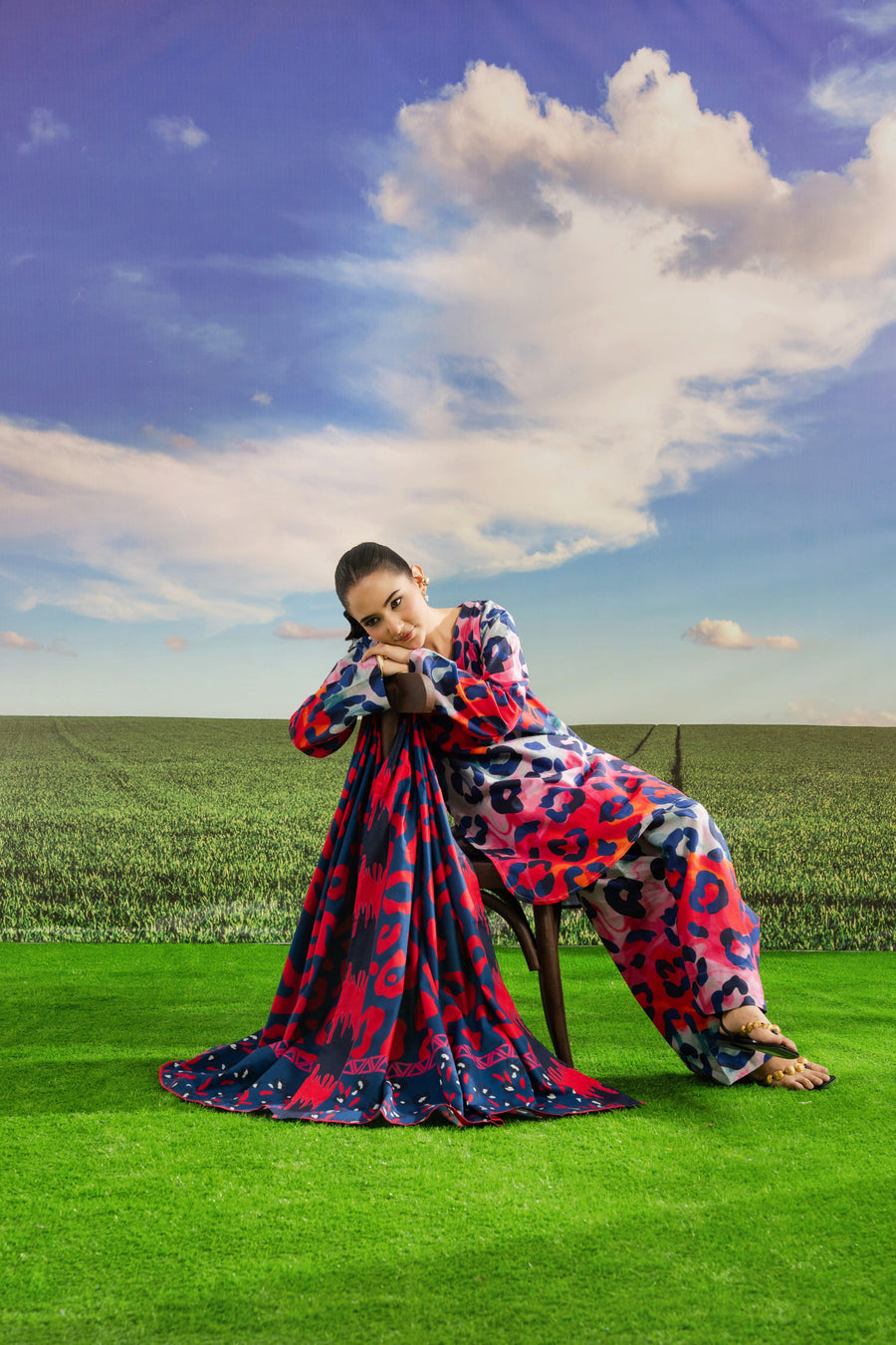 Feathers Dosti Digital Printed Khaddar Unstitched 3Pc Suit CALYN-FT578