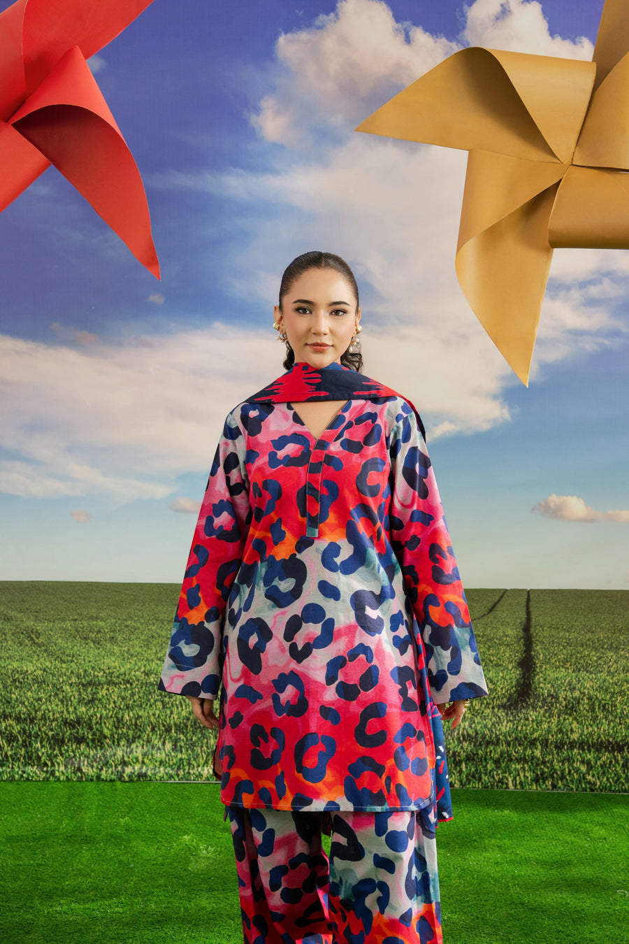 Feathers Dosti Digital Printed Khaddar Unstitched 3Pc Suit CALYN-FT578