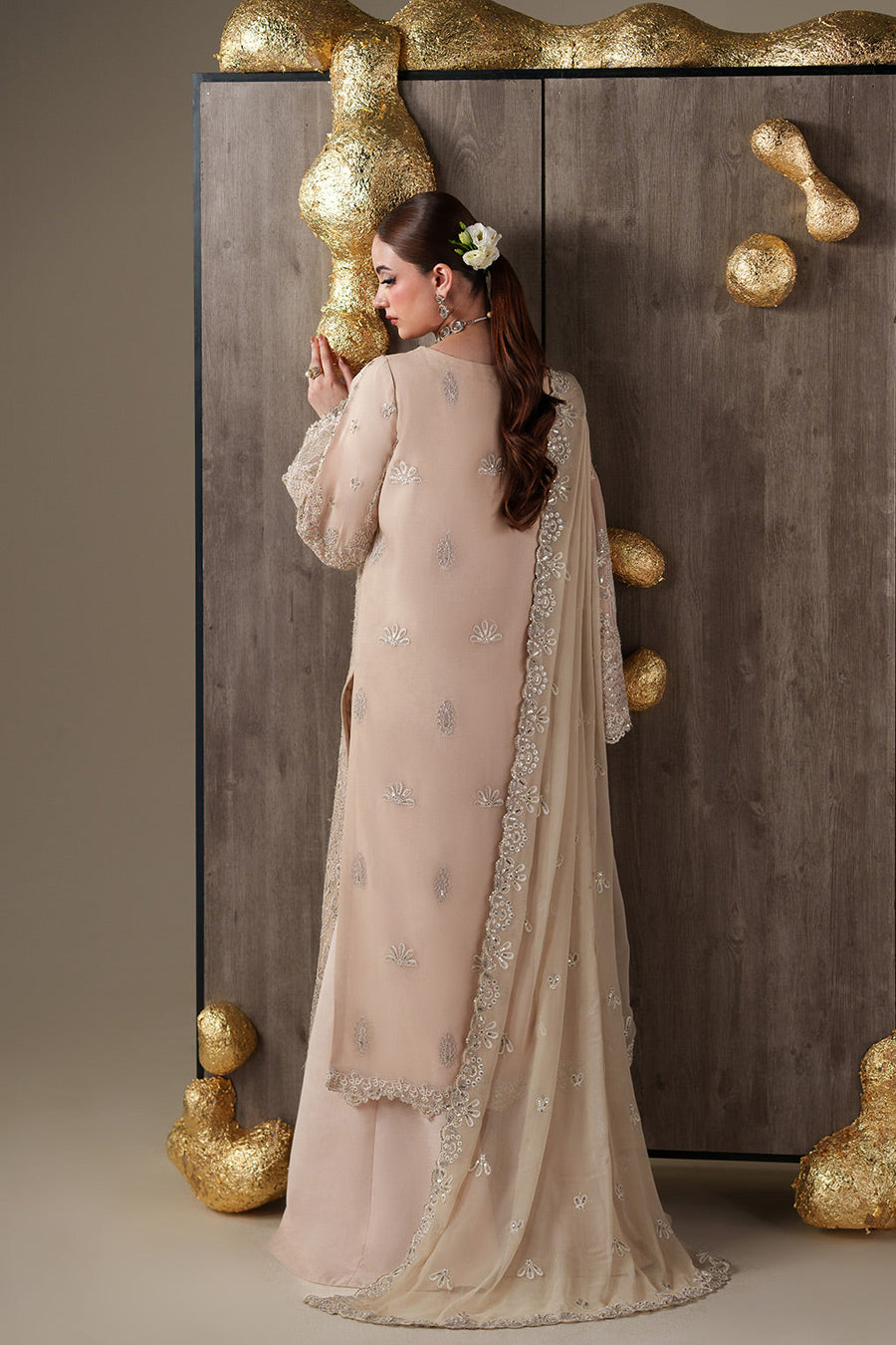Emaan Adeel Nouvelle Embroidered Chiffon Unstitched 3Pc Suit - CAMALLIE