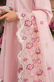 Cross Stitch Eid Lawn Unstitched Embroidered 3Pc Suit D-06 Cameo Pink