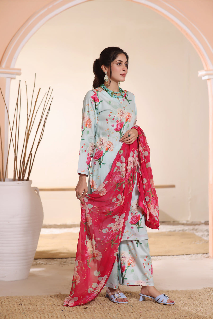 Feathers Premium Printed Lawn Unstitched 3Pc Suit CANDY-FT236