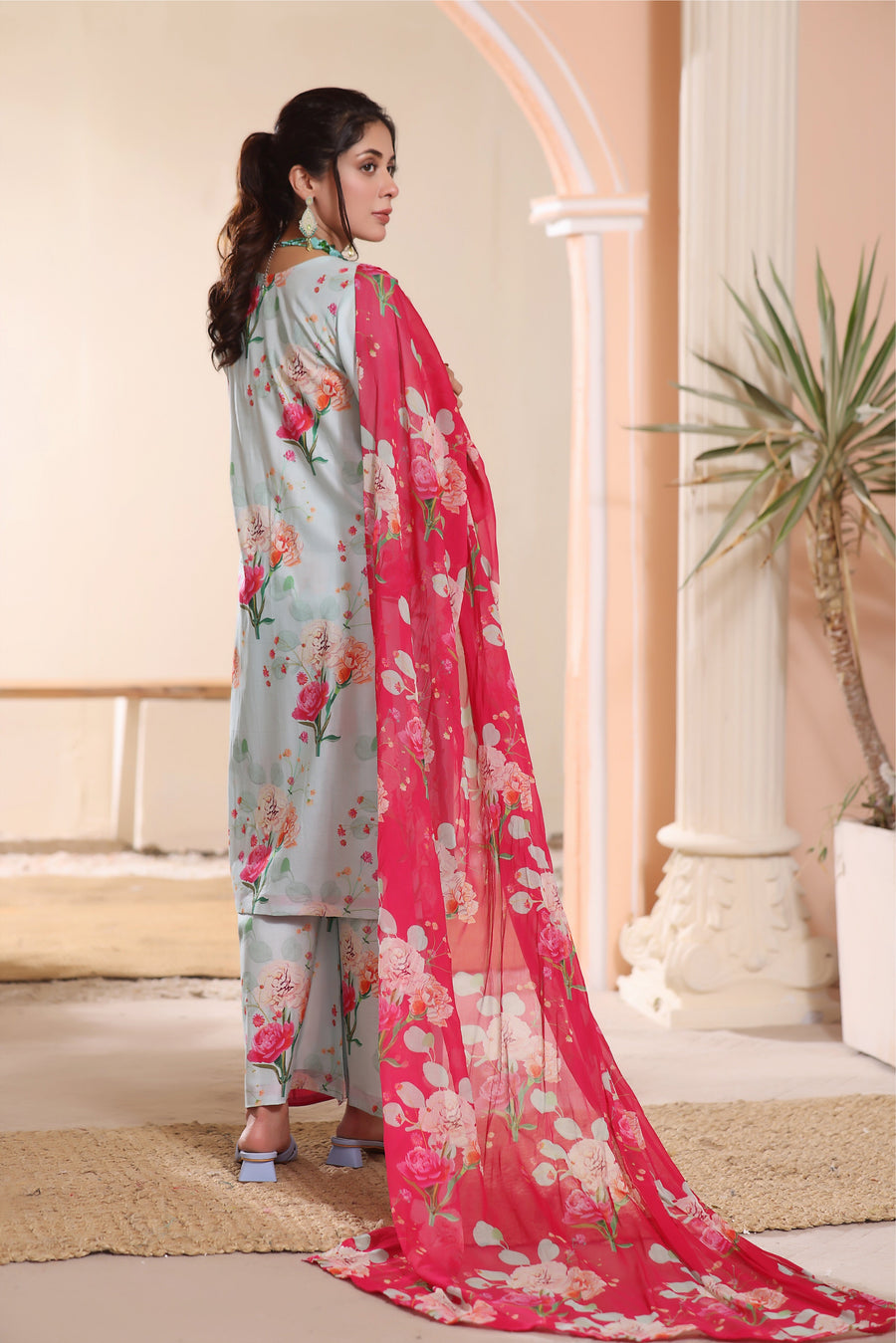 Feathers Premium Printed Lawn Unstitched 3Pc Suit CANDY-FT236