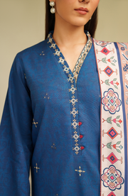 Bellini by Seran Embroidered Khaddar Unstitched 3Pc Suit D-02 CASPIRA