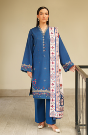 Bellini by Seran Embroidered Khaddar Unstitched 3Pc Suit D-02 CASPIRA