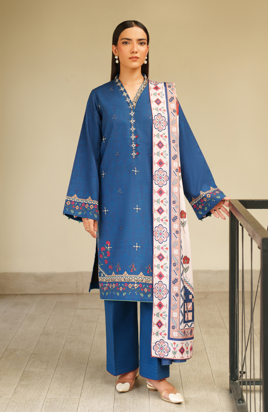 Bellini by Seran Embroidered Khaddar Unstitched 3Pc Suit D-02 CASPIRA
