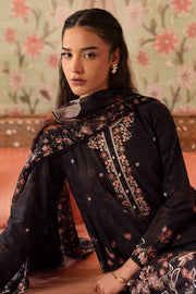 Cross Stitch Premium Embroidered Lawn Unstitched 3Pc Suit - CAVIAR CHARM