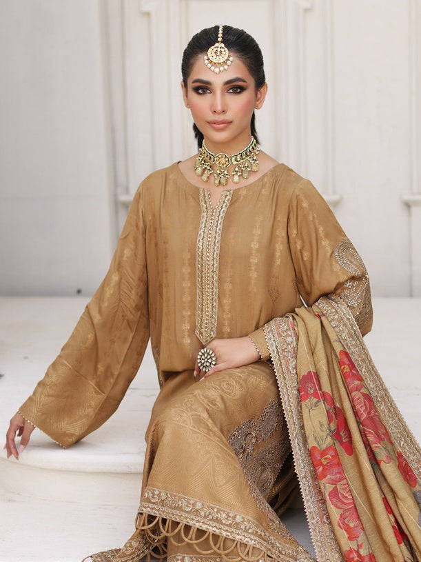 Charizma Bunti Embroidered Staple Jacquard Unstitched 3Pc Suit CB3-01