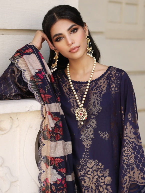 Charizma Bunti Embroidered Staple Jacquard Unstitched 3Pc Suit CB3-03