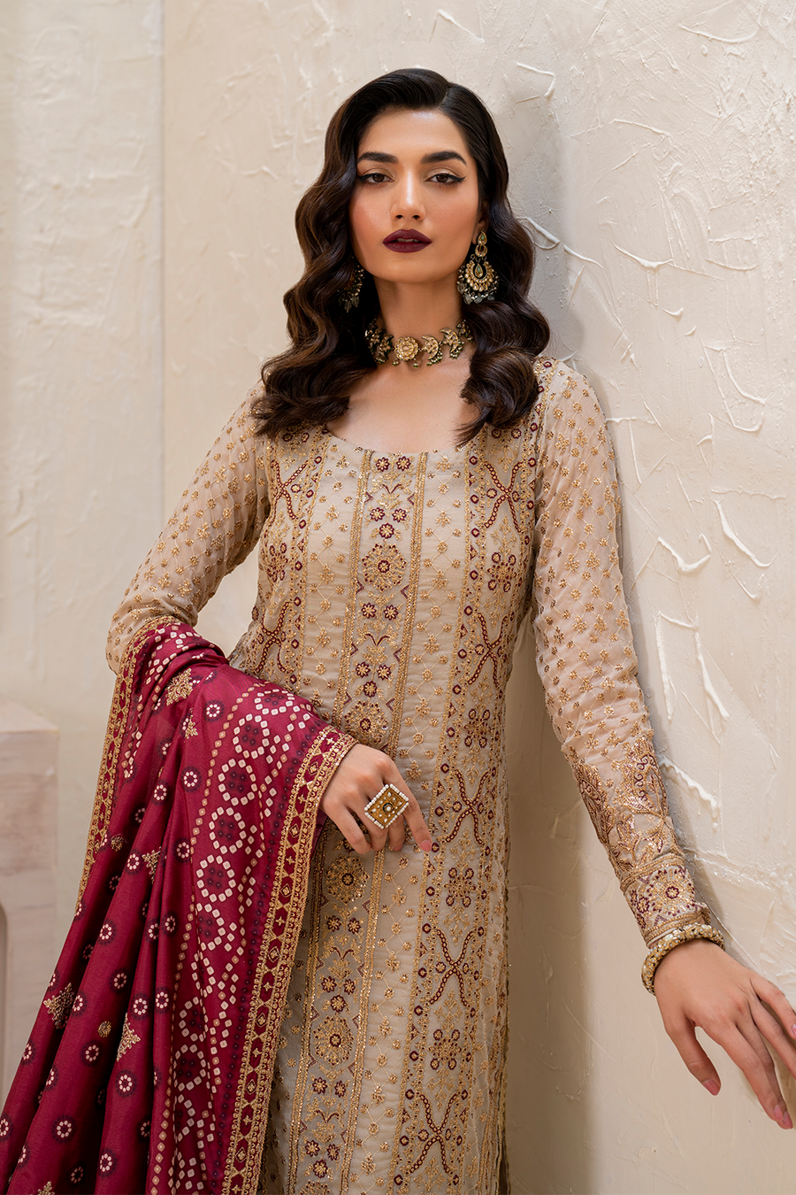 IZNIK Chinon Vol-02 Embroidered Chiffon Unstitched 3Pc Suit CC-44