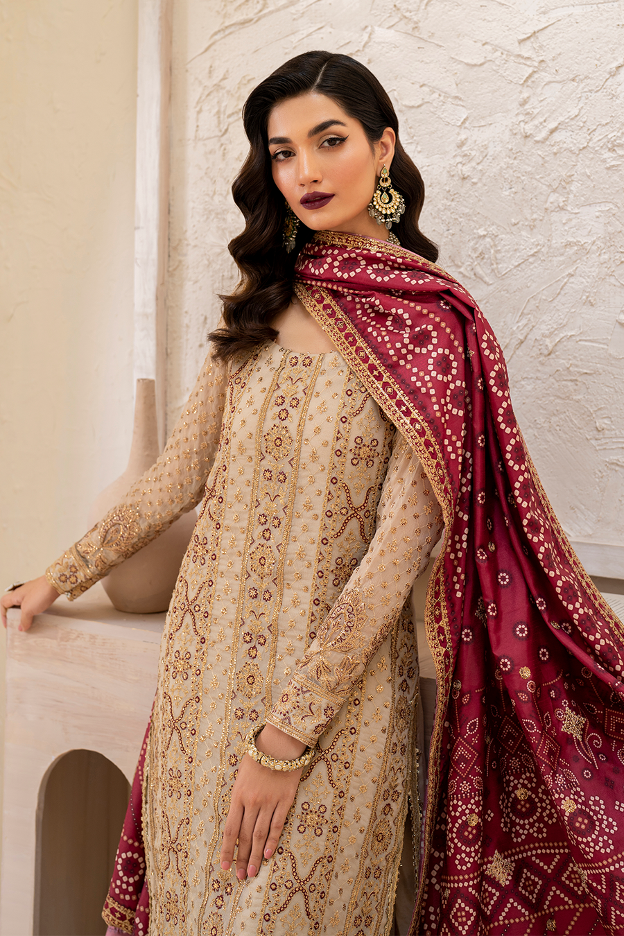 IZNIK Chinon Vol-02 Embroidered Chiffon Unstitched 3Pc Suit CC-44
