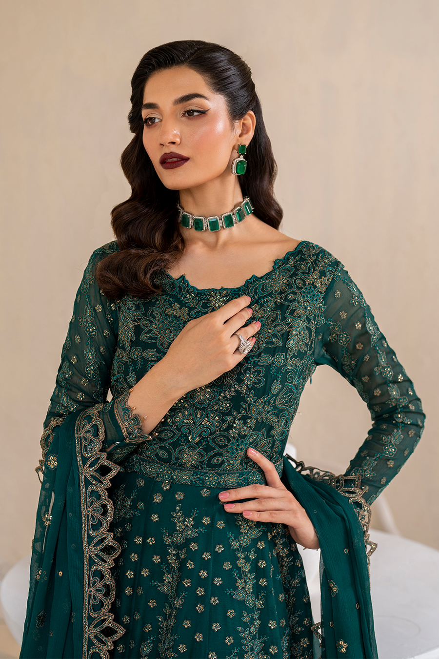 IZNIK Chinon Vol-02 Embroidered Chiffon Unstitched 3Pc Suit CC-47