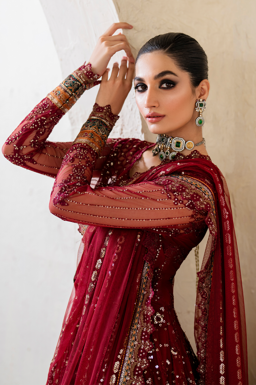 IZNIK Chinon Vol-02 Embroidered Net Unstitched 3Pc Suit CC-49