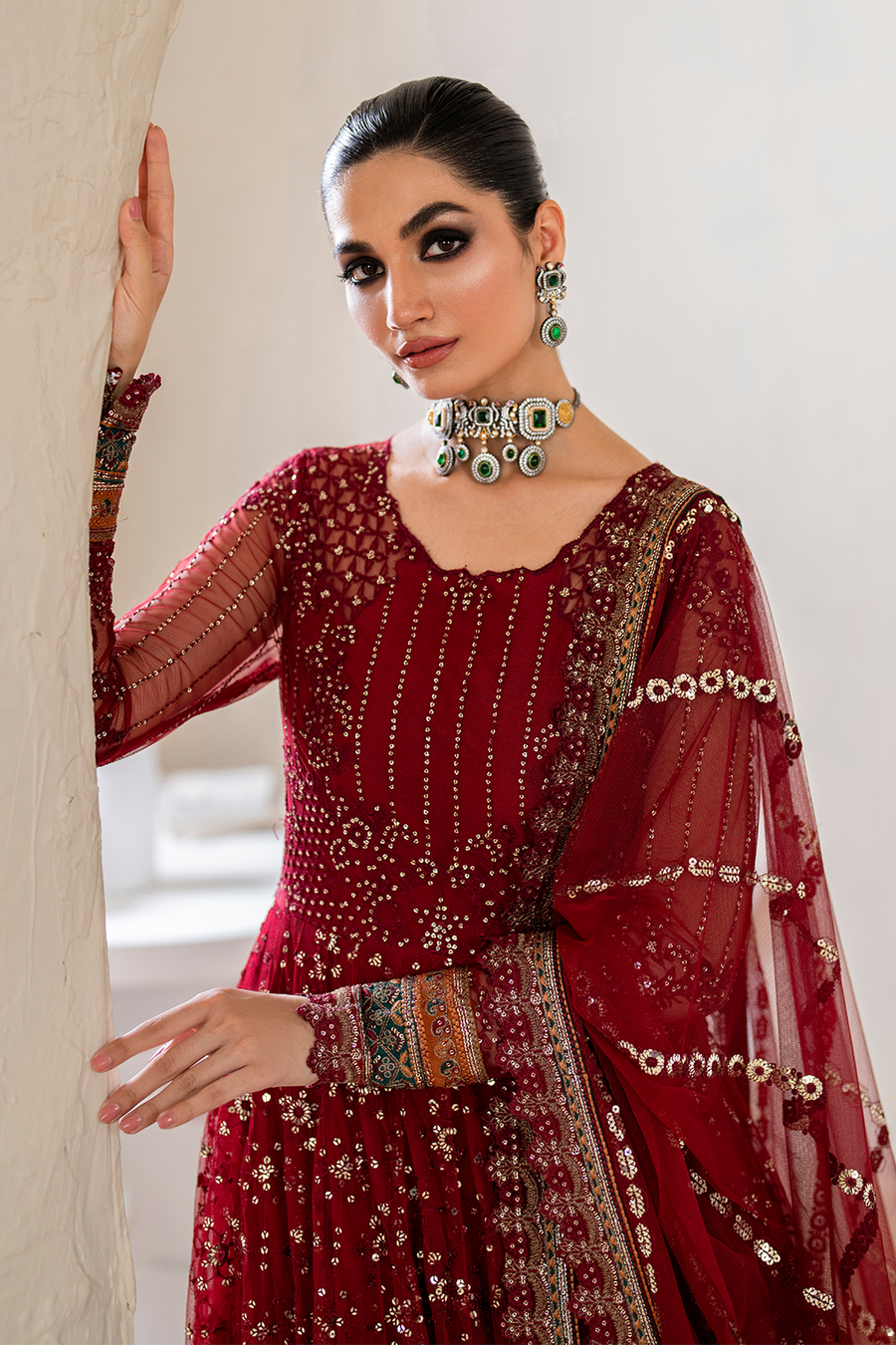IZNIK Chinon Vol-02 Embroidered Net Unstitched 3Pc Suit CC-49