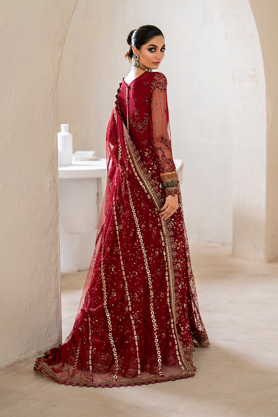IZNIK Chinon Vol-02 Embroidered Net Unstitched 3Pc Suit CC-49