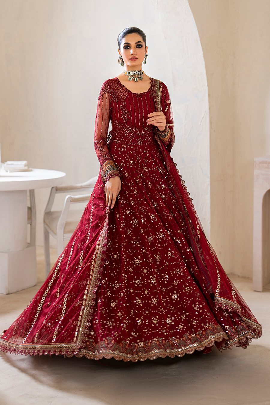 IZNIK Chinon Vol-02 Embroidered Net Unstitched 3Pc Suit CC-49