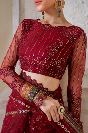 IZNIK Chinon Vol-02 Embroidered Net Unstitched 3Pc Suit CC-49
