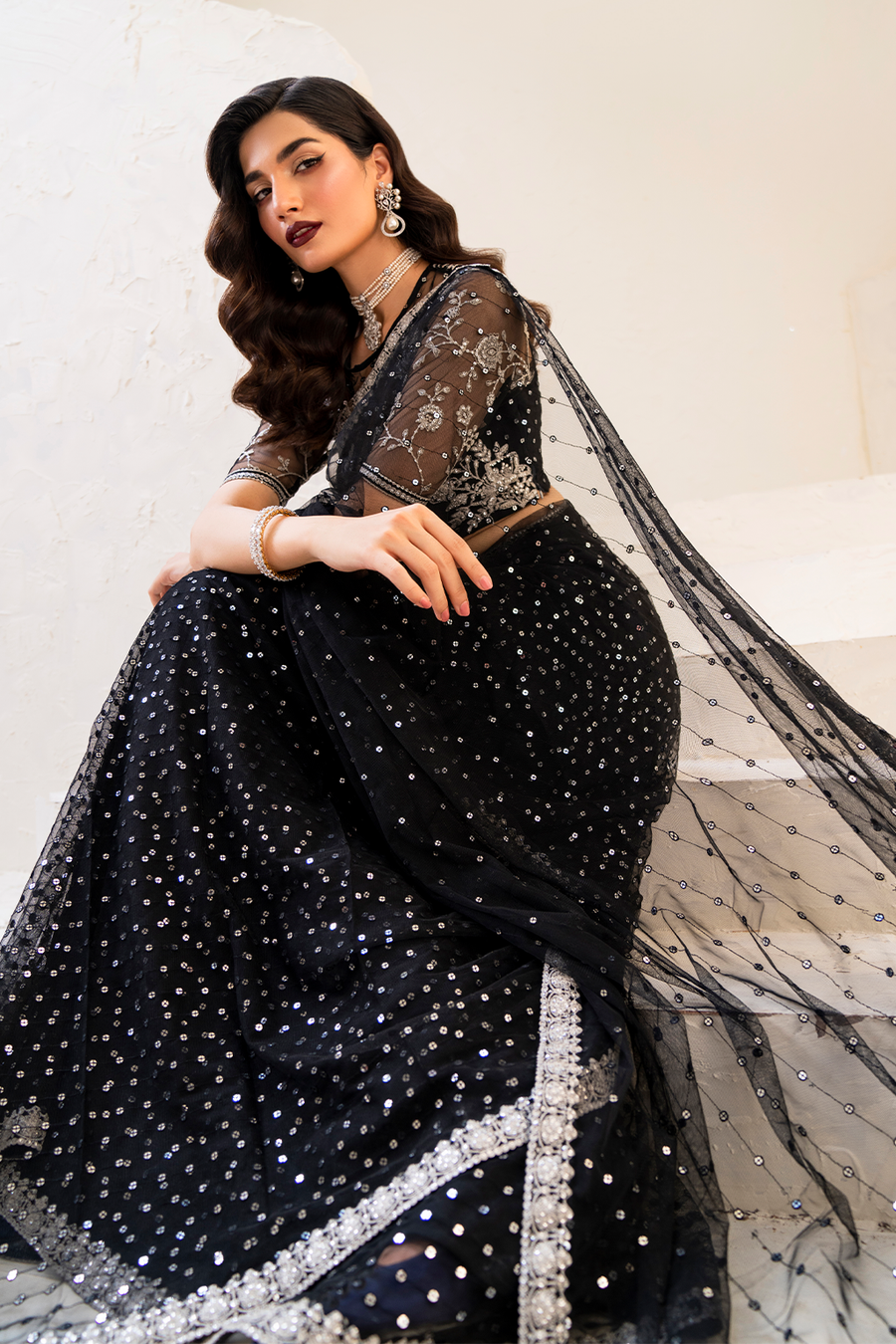 IZNIK Chinon Vol-02 Embroidered Net Unstitched 3Pc Suit CC-50