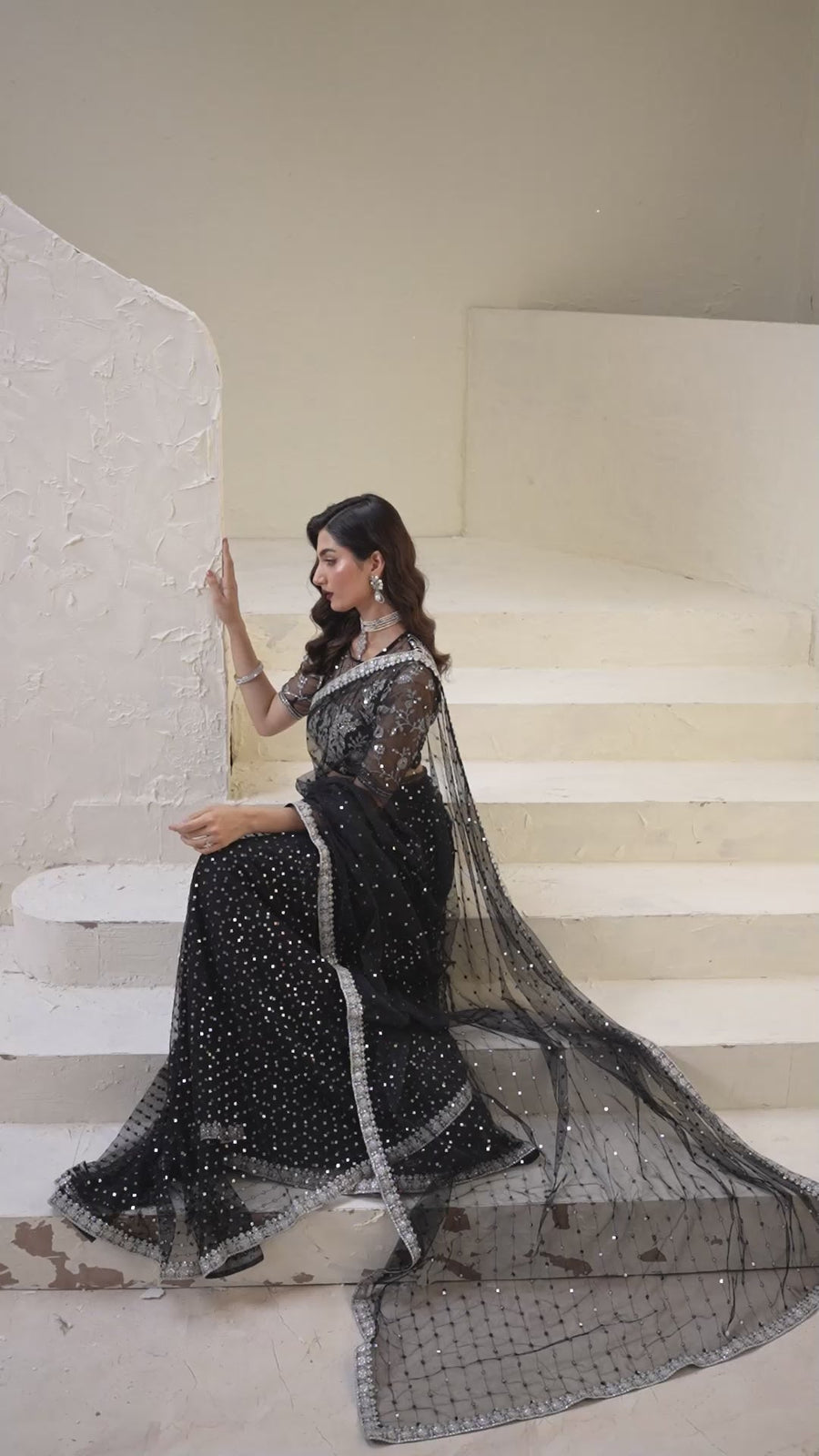 IZNIK Chinon Vol-02 Embroidered Net Unstitched 3Pc Suit CC-50