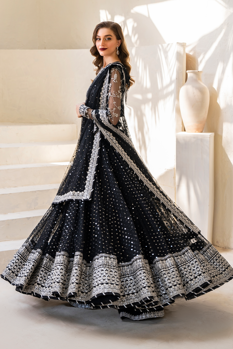 IZNIK Chinon Vol-02 Embroidered Net Unstitched 3Pc Suit CC-50