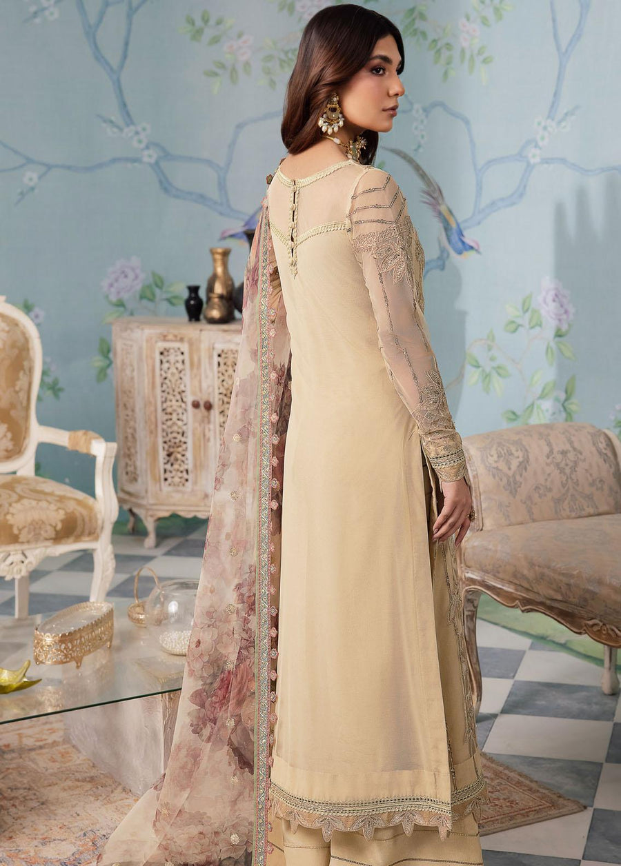 IZNIK Chinon Embroidered Net Unstitched 3Pc Suit CC-31 Alya