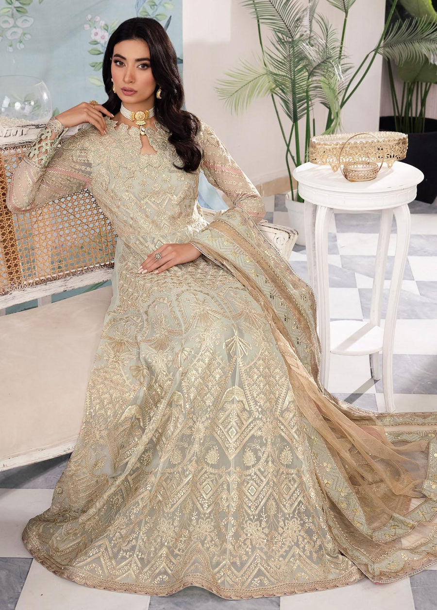 IZNIK Chinon Embroidered Chiffon Unstitched 3Pc Suit CC-33 Qiana