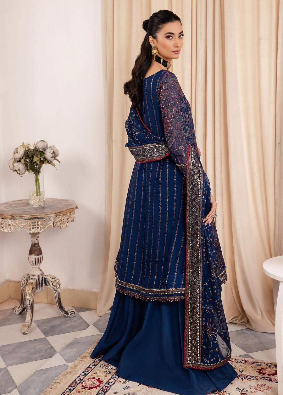 IZNIK Chinon Embroidered Chiffon Unstitched 3Pc Suit CC-34 Ashah