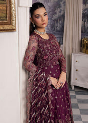IZNIK Chinon Embroidered Net Unstitched 3Pc Suit CC-37 Aida