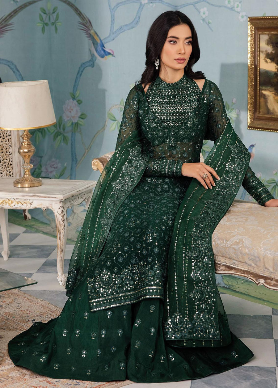IZNIK Chinon Embroidered Chiffon Unstitched 3Pc Suit CC-40 Keziah