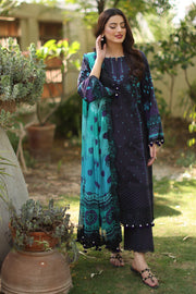 Charizma Combination Embroidered Lawn Unstitched 3Pc Suit CC6-001