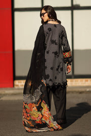 Charizma Combination Embroidered Lawn Unstitched 3Pc Suit CC6-002