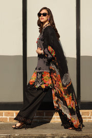 Charizma Combination Embroidered Lawn Unstitched 3Pc Suit CC6-002