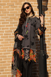 Charizma Combination Embroidered Lawn Unstitched 3Pc Suit CC6-002