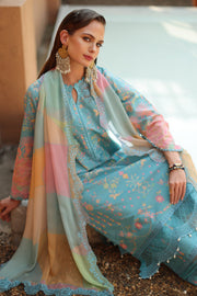 Charizma Combination Embroidered Lawn Unstitched 3Pc Suit CC6-003
