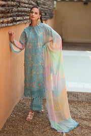 Charizma Combination Embroidered Lawn Unstitched 3Pc Suit CC6-003