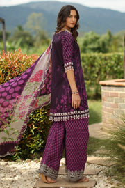 Charizma Combination Embroidered Lawn Unstitched 3Pc Suit CC6-005