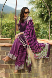 Charizma Combination Embroidered Lawn Unstitched 3Pc Suit CC6-005