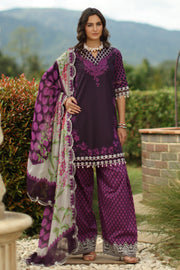 Charizma Combination Embroidered Lawn Unstitched 3Pc Suit CC6-005