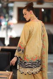 Charizma Combination Embroidered Lawn Unstitched 3Pc Suit CC6-006