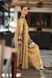 Charizma Combination Embroidered Lawn Unstitched 3Pc Suit CC6-006