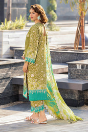 Charizma Combination Embroidered Lawn Unstitched 3Pc Suit CC6-007