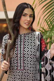 Charizma Combination Embroidered Lawn Unstitched 3Pc Suit CC6-008
