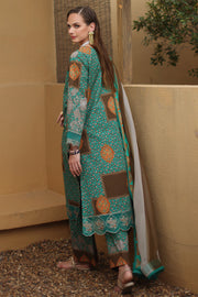 Charizma Combination Embroidered Lawn Unstitched 3Pc Suit CC6-009